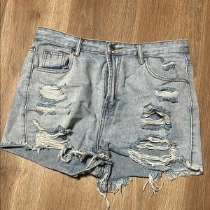 Distressed Denim Women Shorts